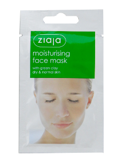 Зиажа маска увлажняющая для лица с зеленой глиной для сухой и нормальной кожи  N1