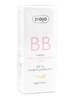 Ziaja BB crema pentru pielea normala,uscata,sensibila, ton deschis SPF 15, 50 ml N1