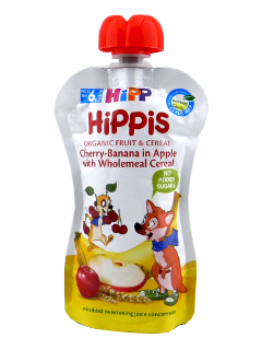 HIPPiS FructCereale Cirese - banane si mere (6 luni) 100 g /8536/ N1