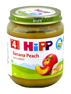 HIPP Fructe, Banana, piersic (4 luni) 125 g /4396/ N1