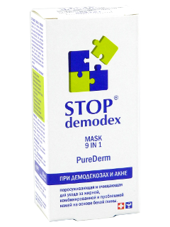 Стоп Демодекс Pure Derm 9 в 1 маска для лица  N1
