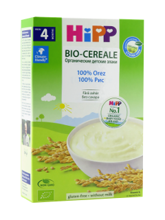 HIPP Terci organic fara lapte 100 % Orez ( 4 luni) 200 g /30402/ N1