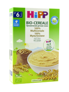 HIPP Terci organic fara lapte 100 % Multicereale ( 6 luni ) 200 g /30405/ N1