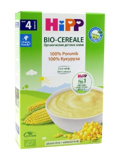 HIPP Terci organic fara lapte 100 % Porumb ( 4 luni) 200 g /2840/ N1
