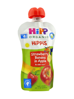 HIPPiS Mere-Banane cu Capsuni (4 luni) 100 g /8521/ N1