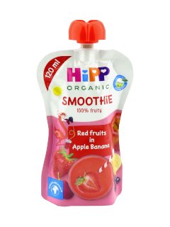 HIPP SMOOTHiE Fructe rosii cu mar, banana 120 ml /84000/ N1