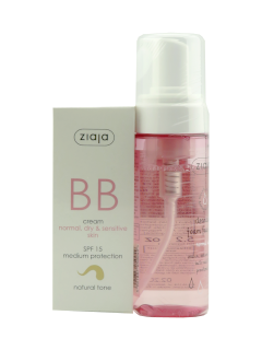 Ziaja Spuma curatare fata pentru pielea normala + BB crema N1