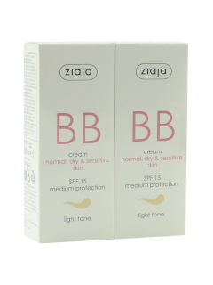 Ziaja BB crema pentru pielea normala,uscata,sensibila, ton deschis SPF 15 (1+1) N1