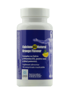 Calcium-D3 Natural Orange Flavour Leben N30
