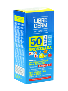 Librederm Bronzeada Crema protectie solara copiii cu apa termala SPF50 N1