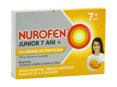 Nurofen Junior 7+ ani cu aroma de portocale N12