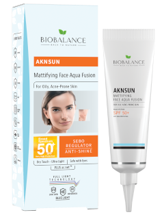 BIO BALANCE AKNSUN Crema matifianta p/u ten acneie si gras SPF 50+ N1