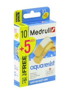 Emplastru MEDRULL Aqua Res (1.9x7.2 cm-6 buc, 2.5x7.2 cm-4 buc.) № 10 + 5