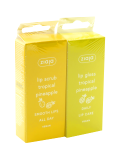 Ziaja Exfoliant de buze Tropical pineapple + Luciu de buze N1
