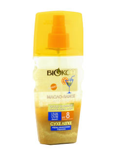 Biokon Protectia solara SPF 8 Gold Shimmer ulei-sclipitor pentru bronz N1