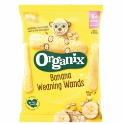 Organix Pufuleti din porumb și ovăz cu banană +6 luni