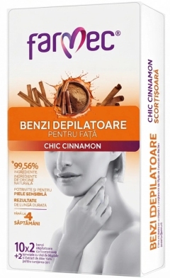 Farmec benzi depilatoare p/u fata ceara Chic scortisoara N1