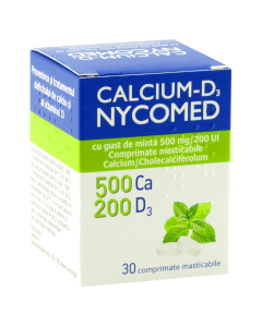 Calcium-D3 Nycomed cu gust de minta N30