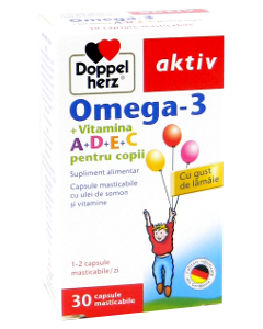 Doppelherz Omega-3 + Vit. A+D+E+C (pentru copii) N30