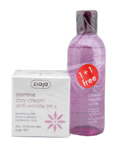 Ziaja Jasmine Crema de zi antirid (50+) +Apa micelara N1