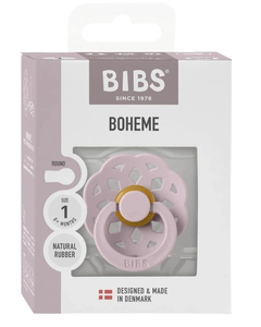BIBS Suzeta Boheme Latex, Tetina Rotunda, 0 luni+ Dusky Lilac N1