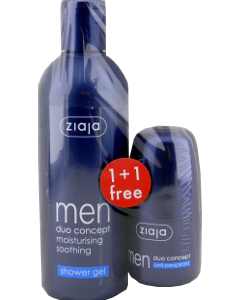 Ziaja Men Duo-concept Gel de dus + Antiperspirant roll-on N1