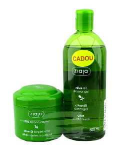 Ziaja Natural Olive. Unt de corp cu extract natural de ulei de masline +Gel de dus N1