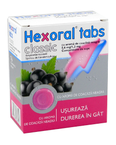 Hexoral Tabs Classic cu aroma de coacaza neagra N16