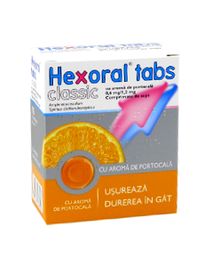 Hexoral Tabs Classic cu aroma de portocala N16