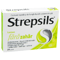 Strepsils Lemon fara zahar N24