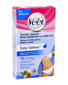 VEET benzi depilatoare ceara rece bikini si axila piele sensibila N16