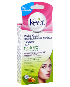 VEET Benzi depilatoare ceara rece fata Natural Inspiration ulei Argan N20