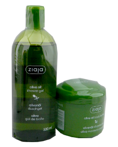 Ziaja Natural Olive. Gel de dus p/u piele normala si uscata + unt corp N1