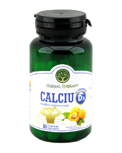Calciu cu vitamina D3 cu aroma de caise N60
