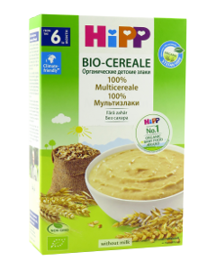 HIPP Terci organic fara lapte 100 % Multicereale ( 6 luni ) 200 g /30405/ N1