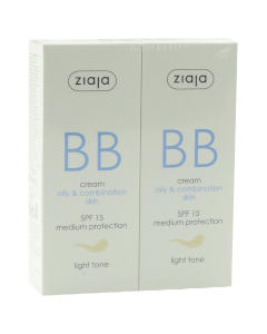 Ziaja BB crema pentru pielea grasa si combinata, ton deschis SPF 15 (1+1) N1