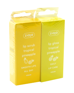 Ziaja Exfoliant de buze Tropical pineapple + Luciu de buze N1