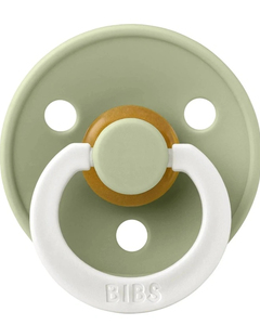 BIBS Suzeta fosforescenta Colour Glow Latex, Tetina Rotunda, 0 luni+ Sage N1