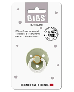 BIBS Suzeta fosforescenta Colour Glow Latex, Tetina Rotunda, 6 luni+ Sage N1
