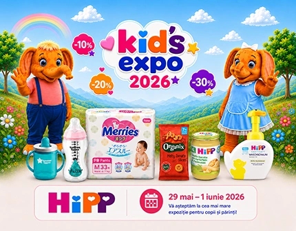 Kids Expo - Sărbătoare de familie la standul HiPP și Hippocrates